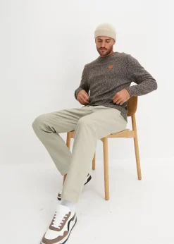 Pull col rond en coton mélangé