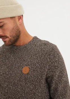 Pull col rond en coton mélangé