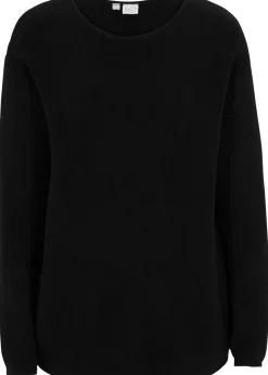 Pull col rond en maille milano côtelée