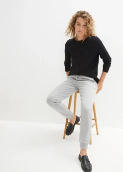 Pull col rond en maille milano côtelée