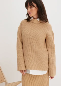 Pull col roulé 100% coton