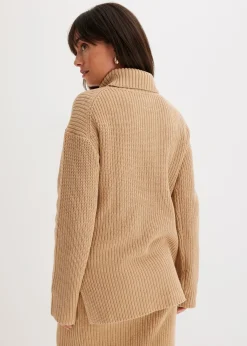 Pull col roulé 100% coton