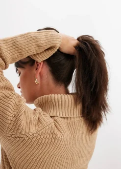 Pull col roulé 100% coton