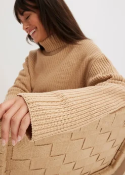 Pull col roulé 100% coton