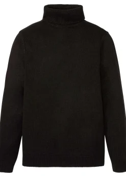 Pull col roulé à finitions côtelées