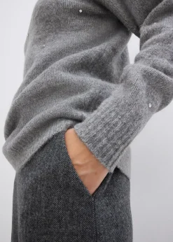 Pull col roulé avec strass