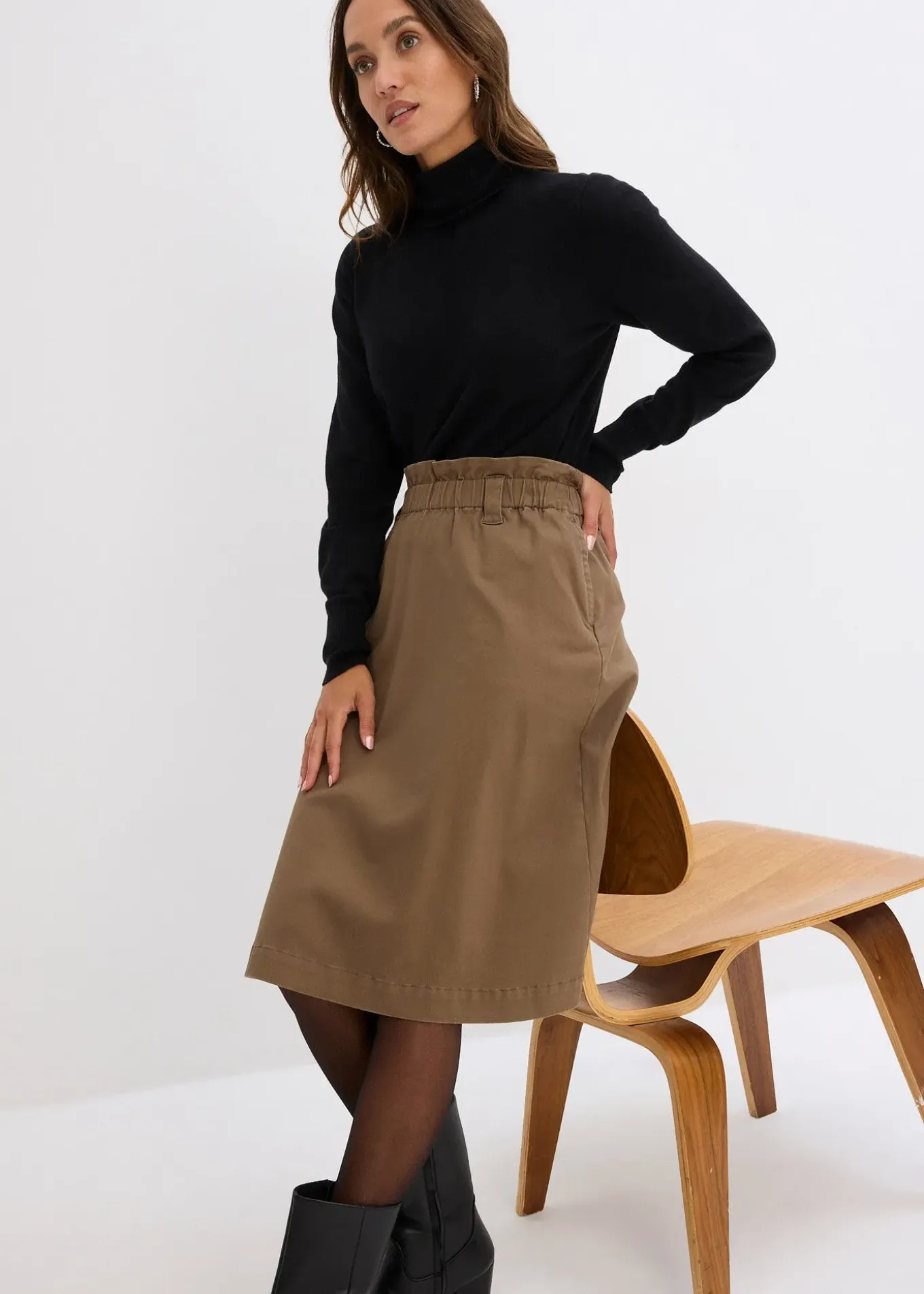 Pull col roulé basique