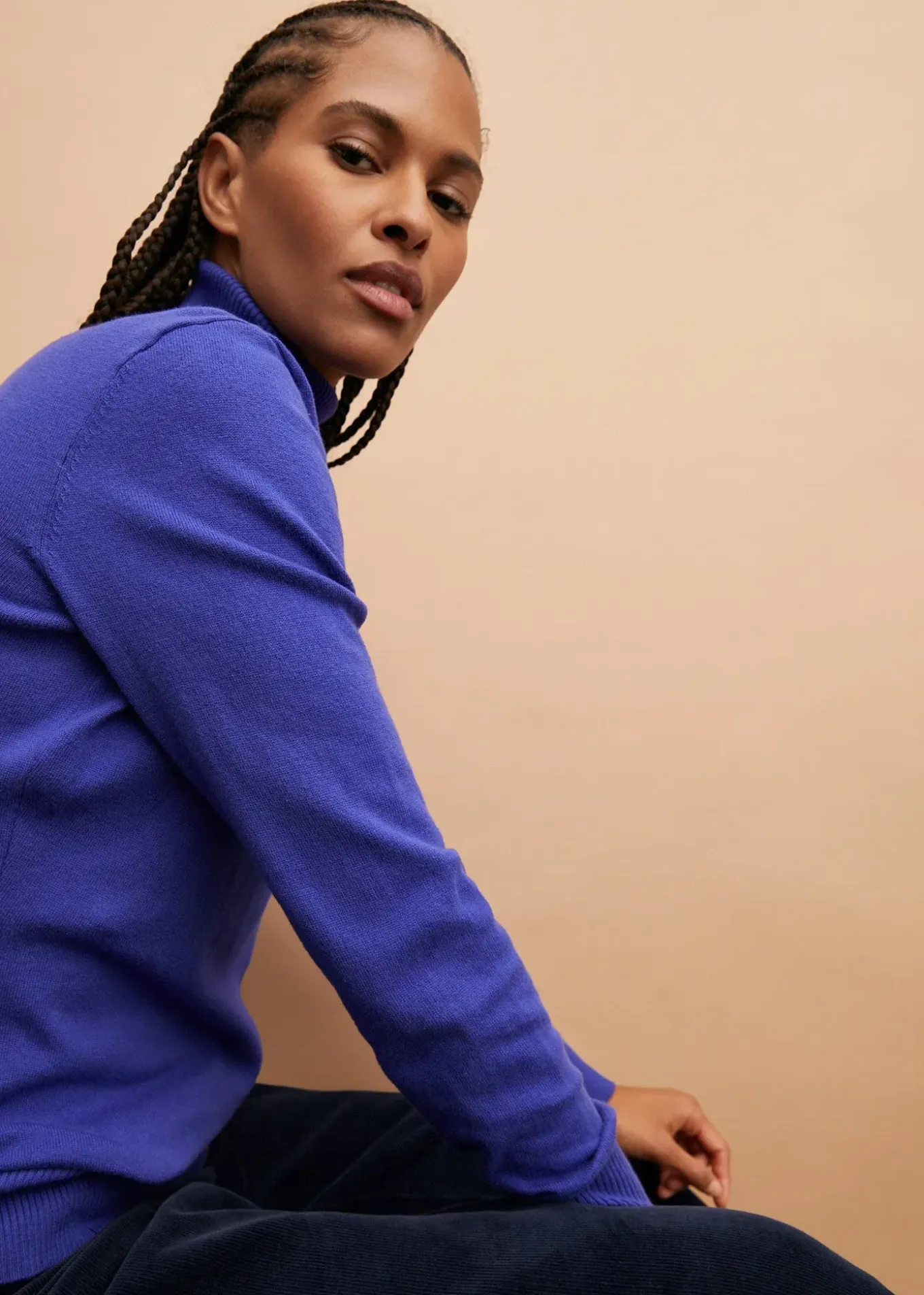 Pull col roulé basique