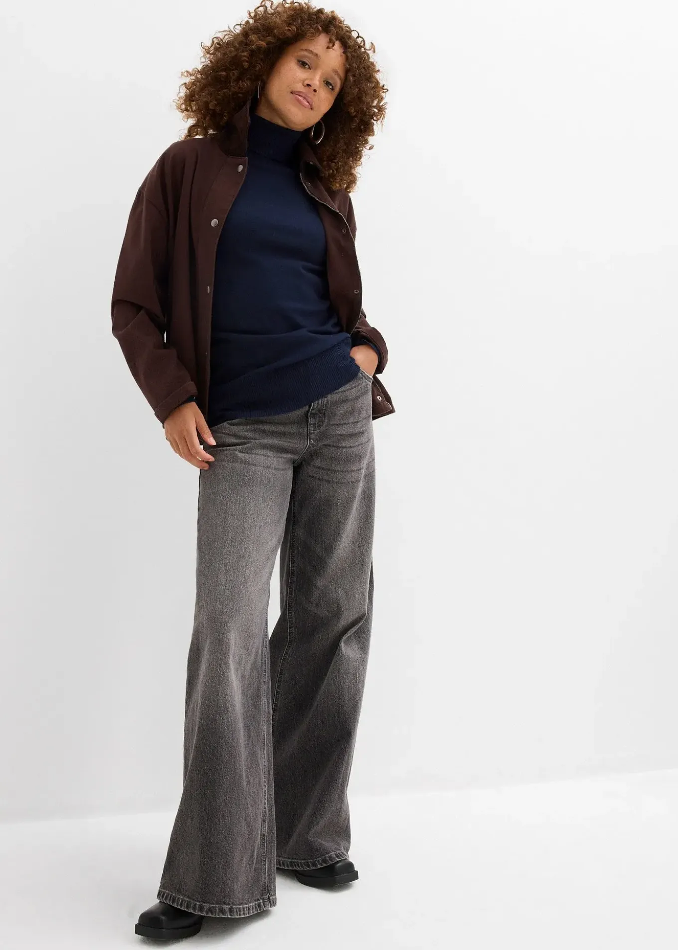 Pull col roulé basique