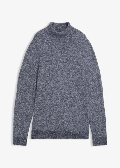 Pull col roulé en coton mélangé