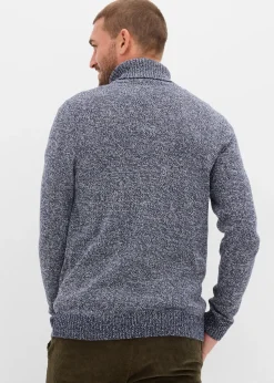 Pull col roulé en coton mélangé