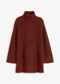 Pull col roulé oversize en coton mélangé