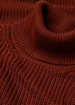 Pull col roulé oversize en coton mélangé