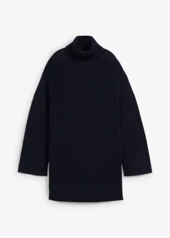 Pull col roulé oversize en coton mélangé