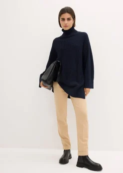 Pull col roulé oversize en coton mélangé