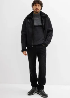 Pull col roulé style color-block