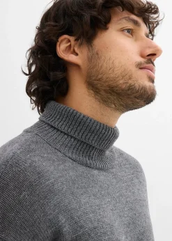 Pull col roulé style color-block