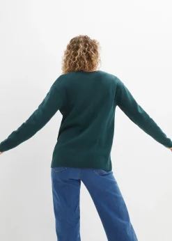 Pull col V en maille milano côtelée