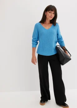 Pull côtelé 100% coton