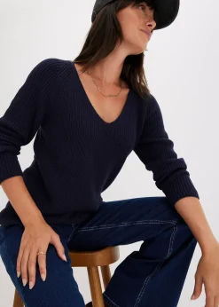 Pull côtelé 100% coton