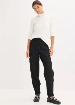 Pull côtelé en viscose mélangée fluide