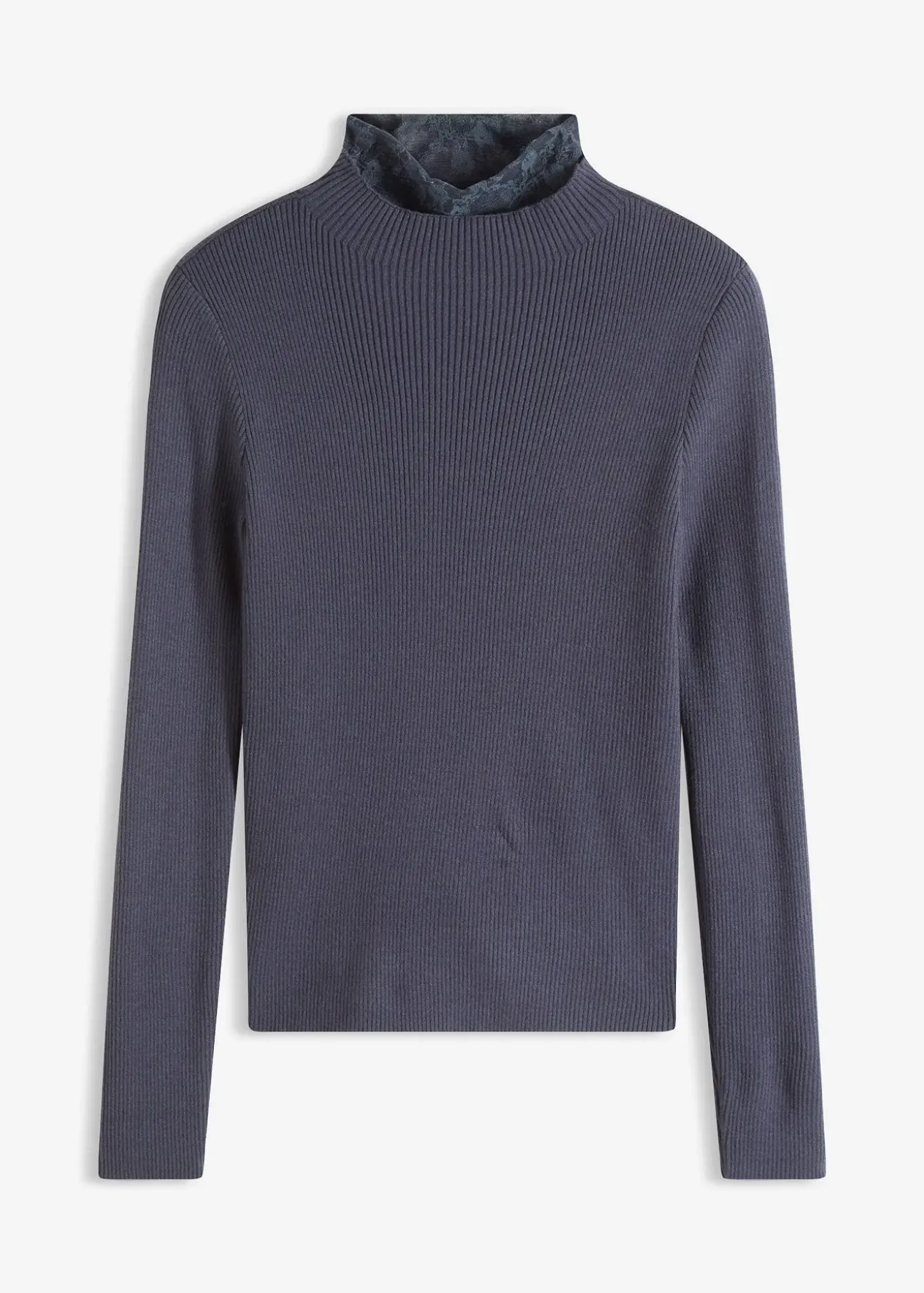 Pull côtelé en viscose mélangée fluide