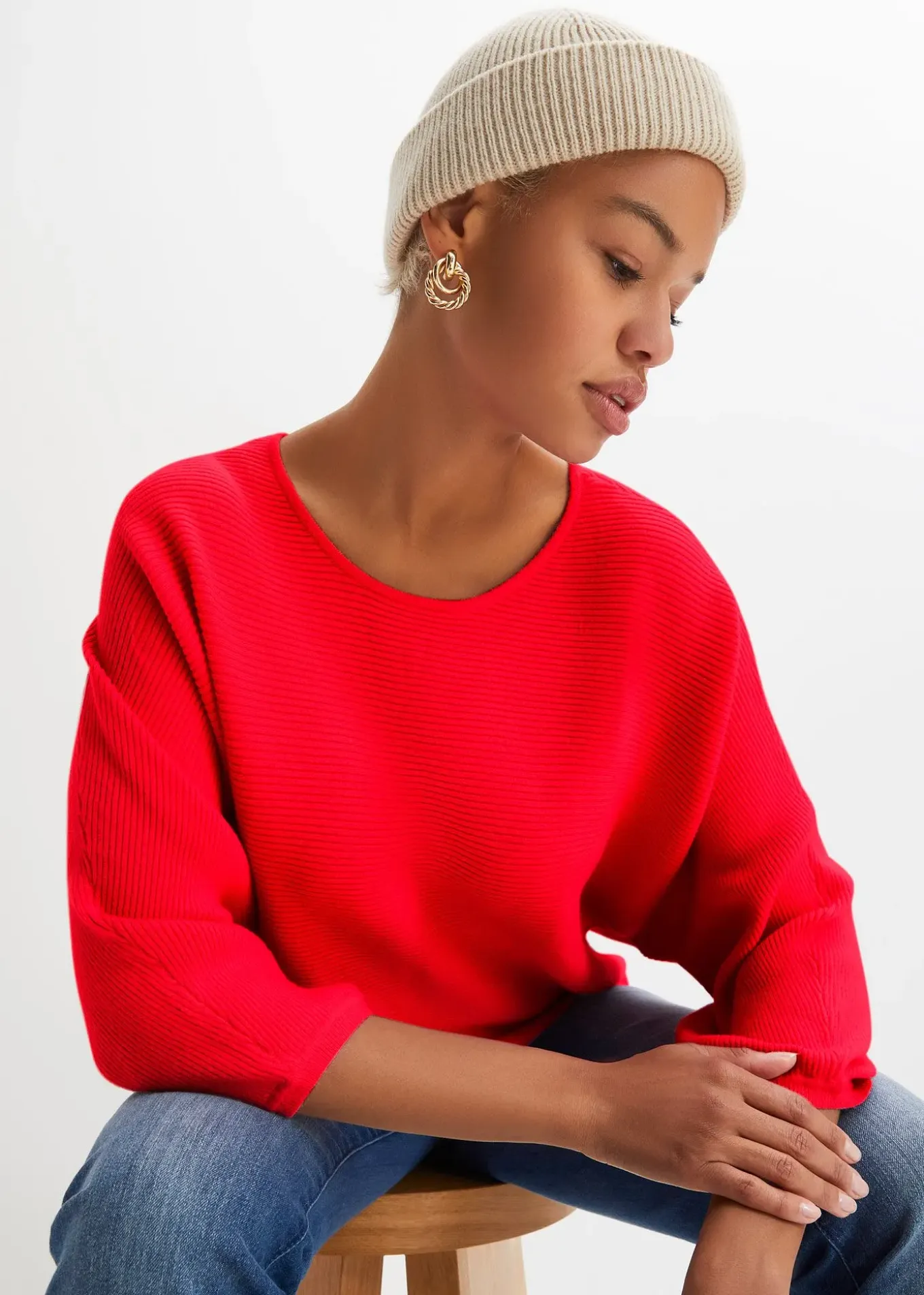 Pull côtelé oversize