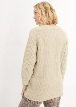 Pull de grossesse et d'allaitement en maille chaude