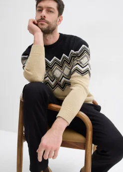 Pull doux à motif norvégien