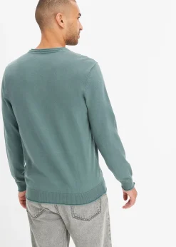 Pull doux aspect 2en1 en fine maille de coton majoritaire