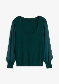 Pull doux en fine maille de viscose majoritaire