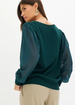 Pull doux en fine maille de viscose majoritaire