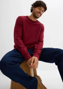 Pull doux en fine maille de coton majoritaire