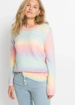 Pull doux en grosse maille contenant de la laine