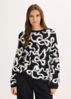 Pull doux en jacquard, viscose mélangée