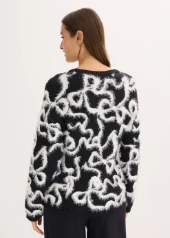 Pull doux en jacquard, viscose mélangée