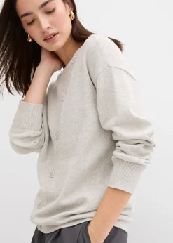 Pull en fine maille à boutons asymétriques