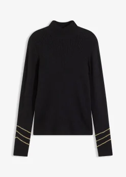 Pull en fine maille à chaînes dorées