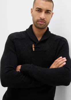 Pull en fine maille à col châle