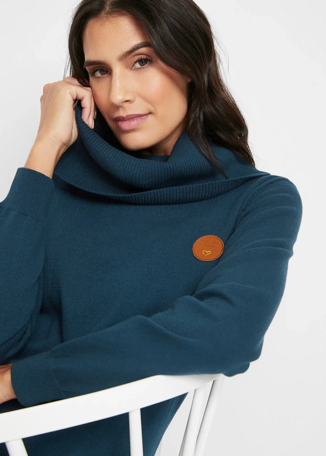 Pull en fine maille à col boule