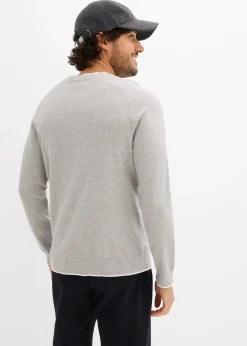 Pull en fine maille à col double