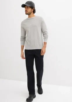 Pull en fine maille à col double