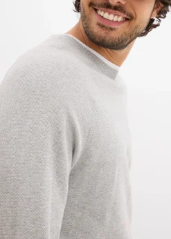 Pull en fine maille à col double