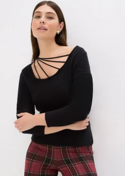 Pull en fine maille à décolleté plongeant