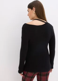 Pull en fine maille à décolleté plongeant