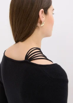 Pull en fine maille à décolleté plongeant