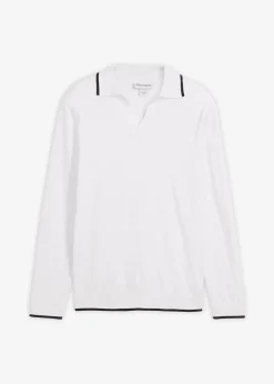 Pull en fine maille à détails contrastants