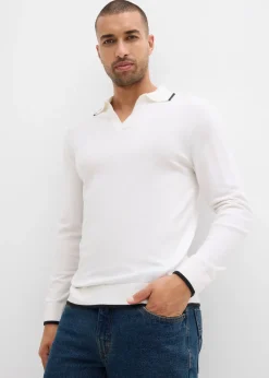 Pull en fine maille à détails contrastants