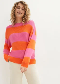 Pull en fine maille à larges rayures