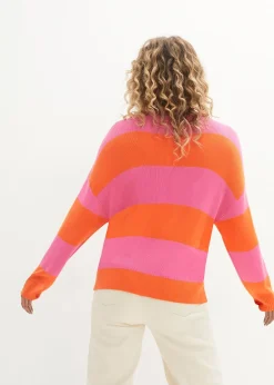 Pull en fine maille à larges rayures